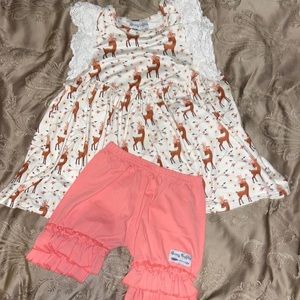 Sassy Ruffles boutique outfit. EUC.